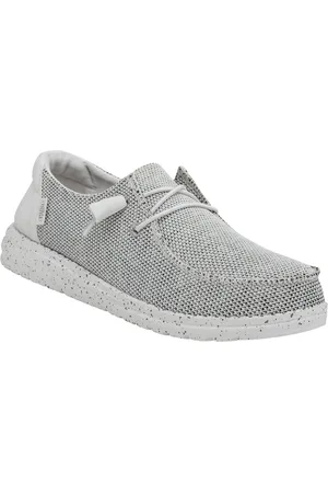 Hey dude Wendy Sox Polyester/Baumwolle/Elasthan Damen Stein Weiß Loafers