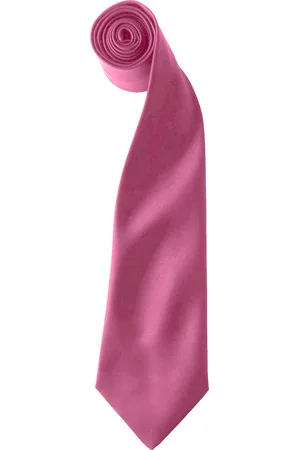 Premier Colours Herren Satin Clip Krawatte (2er Pack) (Fuchsia)