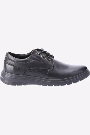 Hush Puppies Triton Schwarze Herren-Schnürschuhe Aus Leder