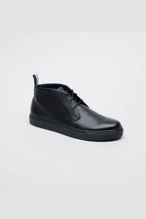 Ben Sherman Parka Schwarze Herrenlederstiefel