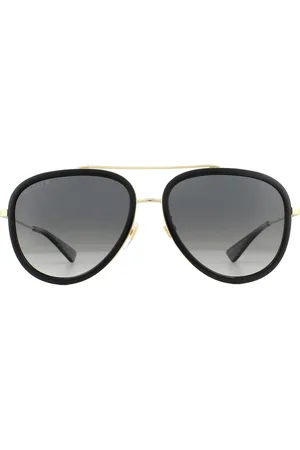 Gucci Sonnenbrille GG0062S 011 und Gold Grau Gradient Polarisiert