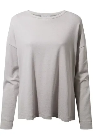Craghoppers "Forres" T-Shirt für Damen Langärmlig (Dunkelgrau meliert)