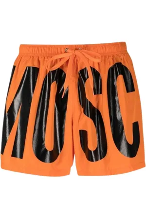 Moschino Kurze Badeshorts mit Logo-Aufdruck der Marke in