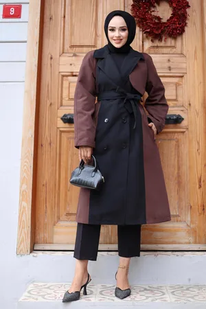 HERITA Vorderseitig verzierte Trenchcoat