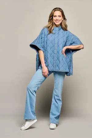 Mart Visser Dani Ponchojacke Jeansblau