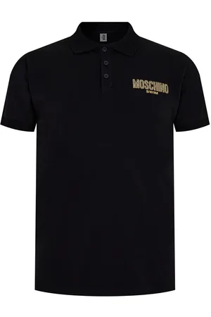 Moschino Schwarzes Poloshirt mit Swim Logo