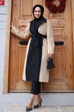 HERITA Vorderseitig verzierte Trenchcoat