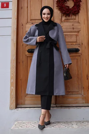 HERITA Vorderseitig verzierte Trenchcoat
