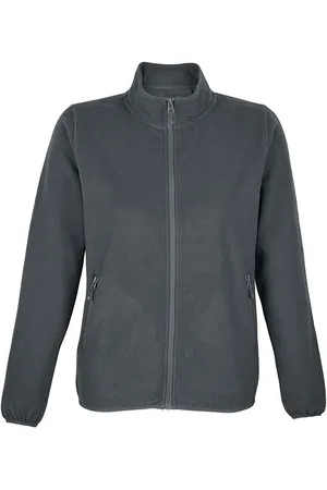 Sols Womens/Ladies Factor Microfleece Recycled Fleece Jacket (Charcoal)