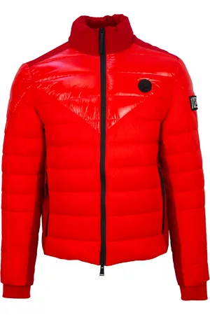 Philipp Plein Schlichte gesteppte rote Jacke