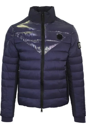 Philipp Plein Schlichte gesteppte Jacke in Marineblau