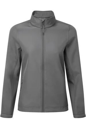 Premier Womens/Ladies Windchecker Recycled Printable Soft Shell Jacket (Dunkelgrau)