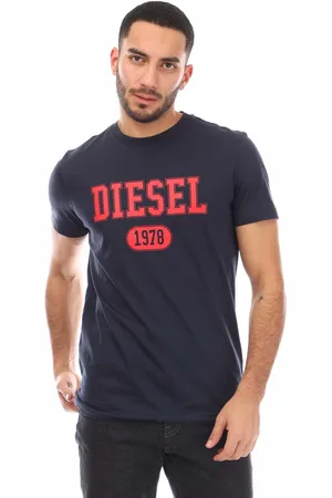 Diesel 1978 Varsity Design Marineblaues T-Shirt
