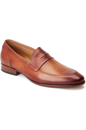 Base London Bruno Herren Mokassins aus gebranntem Tan-Leder