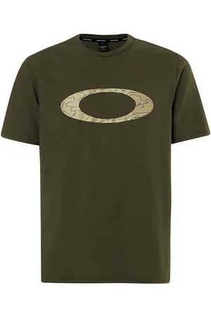 Oakley Short Sleeve Crew Hals Green Herren Ellipse Line Camo T-Shirt 457359 86 V