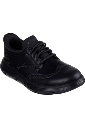 Skechers Garza Sully Schwarze Herren Schnürschuhe aus Leder