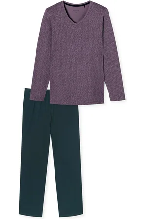 Schiesser Damen Schlafanzug Lang Comfort Essentials Pyjama
