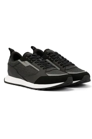 HUGO BOSS Icelin Runn Monogram Herren Schwarze Turnschuhe