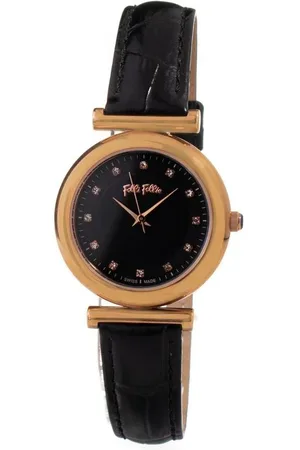 Folli Follie Elegante Quarzuhr mit Lederarmband und Stahlgehause