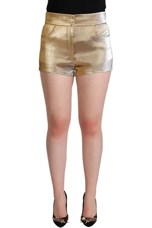Dolce & Gabbana Metallic-Hotpants mit mittlerer Taille