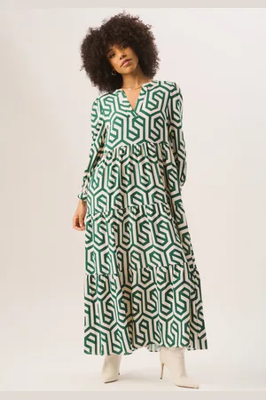 Gini London Langärmeliges Maxikleid