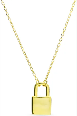 Luxenter Imlor-Halskette aus 925er Sterlingsilber mit 18 Karat Gelbgoldplattierung