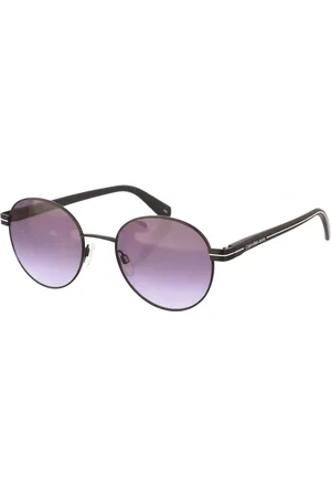 Calvin Klein CKJ22203S Damen-Sonnenbrille aus Metall in runder Form