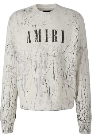 AMIRI Core Logo Cracked Dry White Sweatshirt