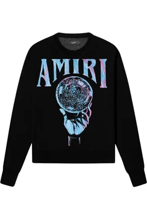 AMIRI Crystal Ball Design Schwarzer Strickpullover
