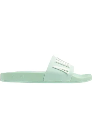 AMIRI Salbeigrüne Pool-Slider