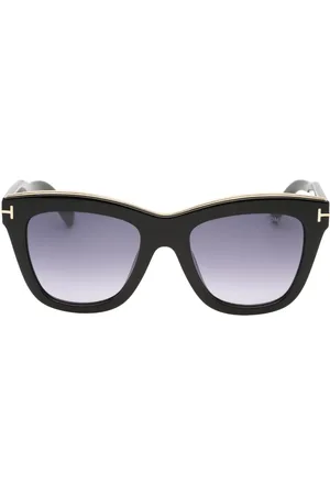 Tom Ford Smoke Mirror Lens Glänzende schwarze Sonnenbrille