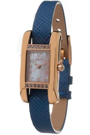 Folli Follie Lederuhr mit Edelstahlgehause und Quarzwerk