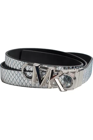 Michael Kors Dünner, wendbarer Damengürtel aus Metallic-Leder 558992