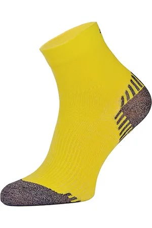COMODO Unisex Chaussettes de Contention pour Running Compression pour Sport - Jaune