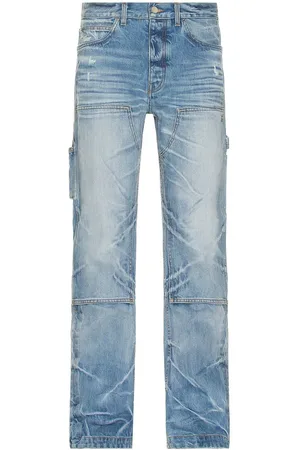 AMIRI Straight Fit Carpenter Faded Indigo Blue Jeans