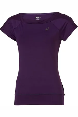 Asics Logo Womens Purple T-Shirt