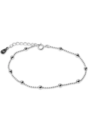 Luxenter Kugelarmband aus 925er Sterlingsilber mit rhodinierter Oberfläche