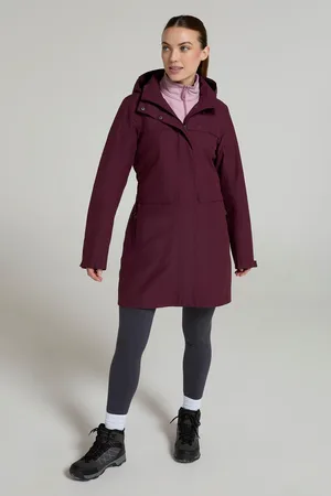 Mountain Warehouse "Cloudburst" Jacke, wasserfest für Damen (Burgunderrot)