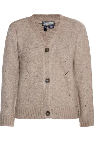 Dreimaster Strickjacke Damen Schlamm Melange