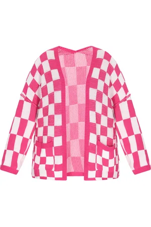 myMo Plus Size Sweater Frauen rosa weiß