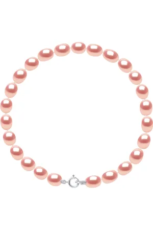 Diadema Armband - Echte Süßwasserperlen - - Weißgold
