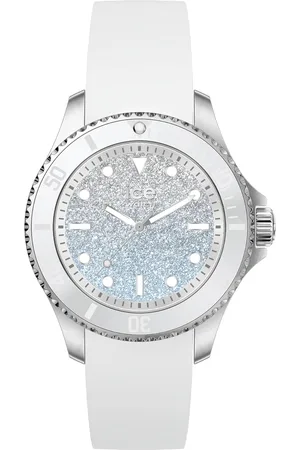 Ice-Watch Ice Watch Ice Steel - Lo White Blue Damen Armbanduhr 020370 - S