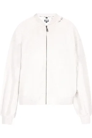 Dreimaster Sweatjacke Damen Wollweiß-Melange