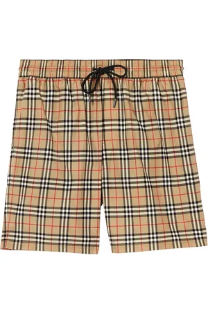 Burberry Vintage Badeshorts mit kleinem Karomuster in