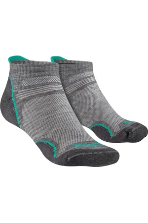 Bridgedale Womens Wandern Merino Low Socken - Mid Grey / Surf