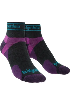 Bridgedale Womens Sport Ultralight Merino Low Socken - Holzkohle / Lila