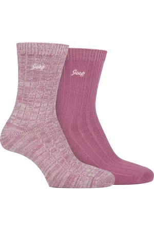Jeep Womens Walking Boot Socken | | 2 Pack High Performance Polyester Running Socken - Cerise / Creme