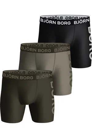 Björn Borg Björn Borg - 3er Pack Herren Performance Boxershorts | Sportunterwäsche Shorts - Grüner Mix