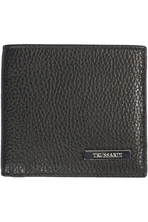 Trussardi Portefeuille en cuir noir pour homme