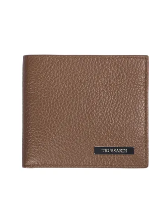 Trussardi Portefeuille en cuir brun pour homme